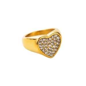 NEW ✨Gold Heart Ring with Crystal Accents
Stainless Steel